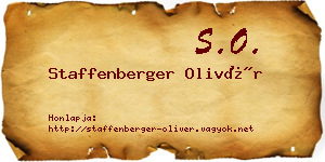Staffenberger Olivér névjegykártya